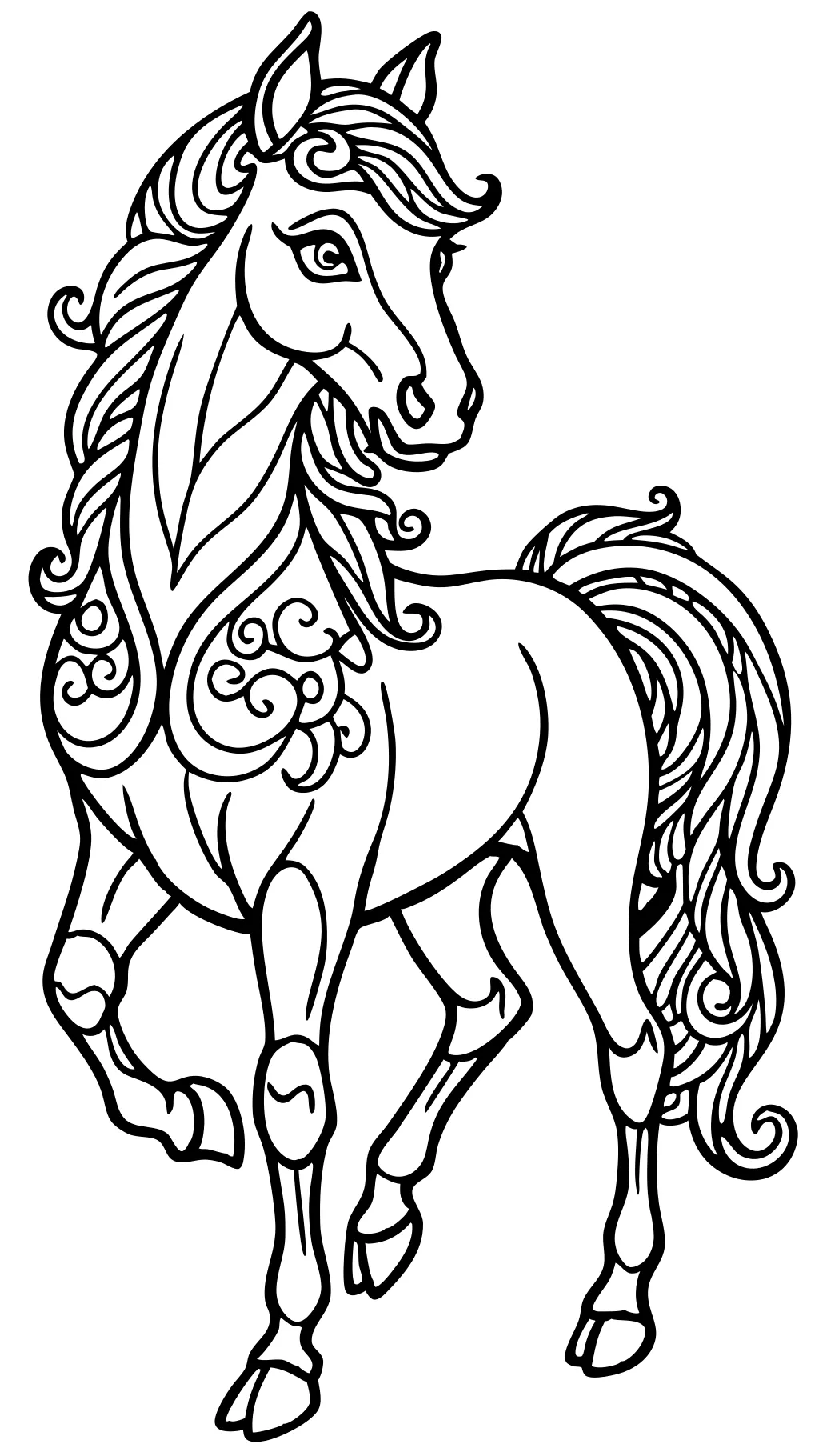 coloriages de chevaux pour adultes